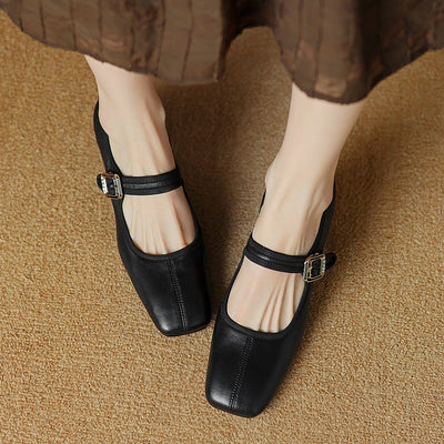 Holly | Square-Toe Mary Jane Heels