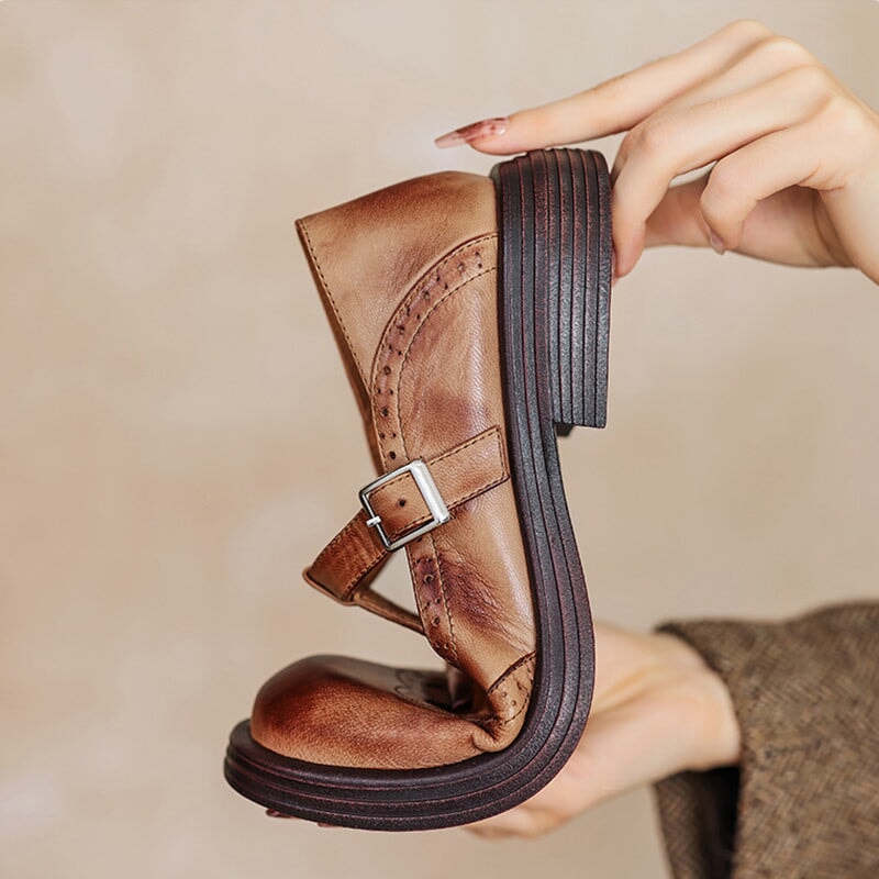 Natalie | Oxford-Inspired Mary Jane Flats