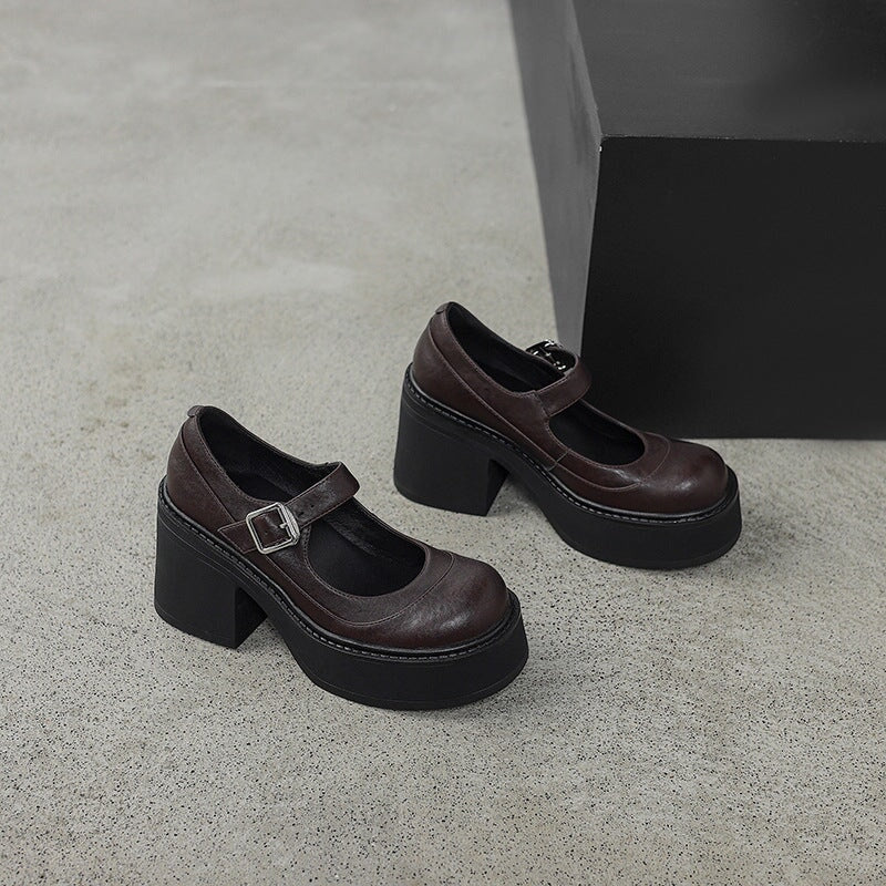 Abbey | Platform Mary Jane Heels
