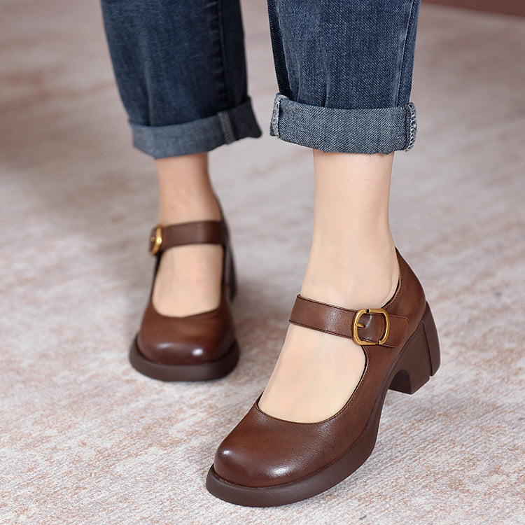 Tahlia | Chunky Mary Jane Heels