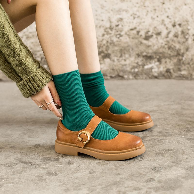 Alisha | Retro Mary Jane Flats
