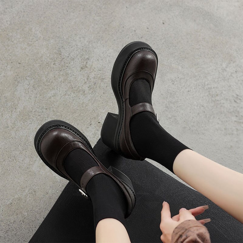 Abbey | Platform Mary Jane Heels