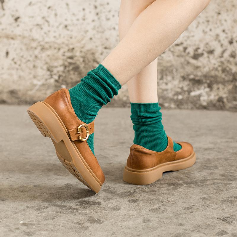 Alisha | Retro Mary Jane Flats