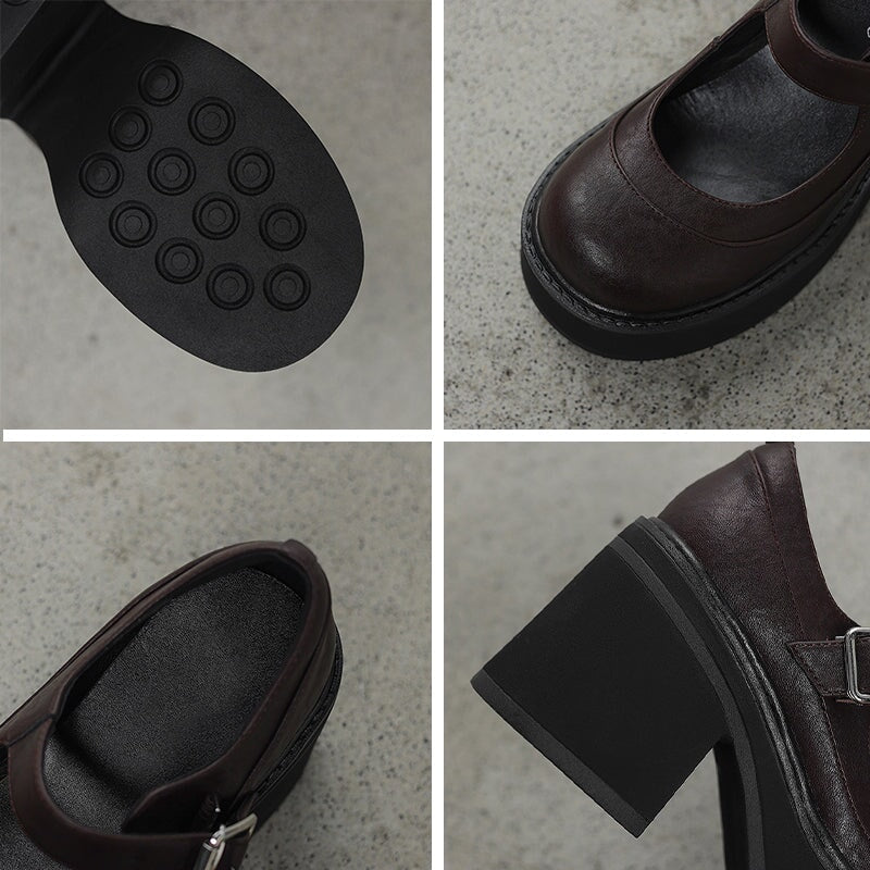 Abbey | Platform Mary Jane Heels