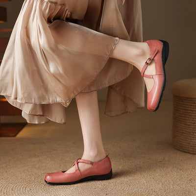 Lauren | Cross-Strap Mary Jane Flats