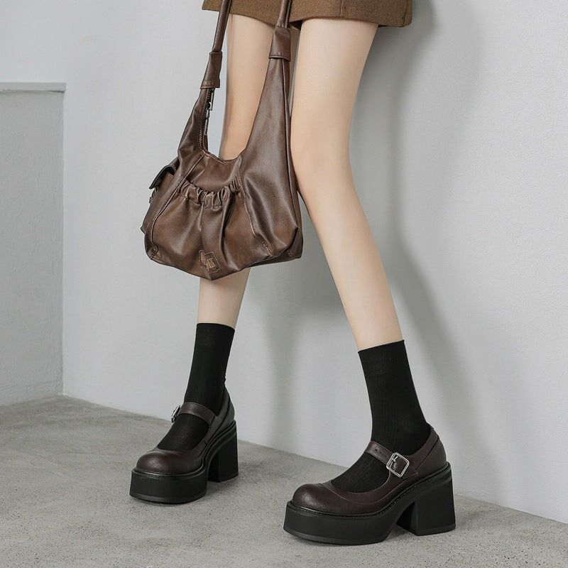 Abbey | Platform Mary Jane Heels