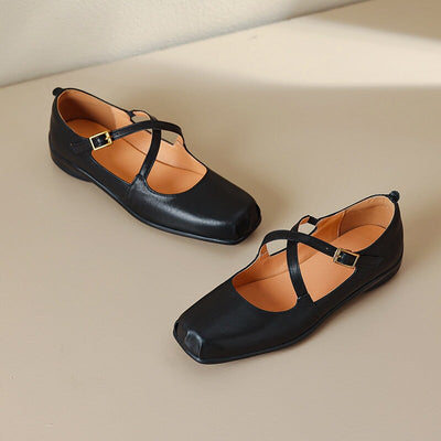 Lauren | Cross-Strap Mary Jane Flats