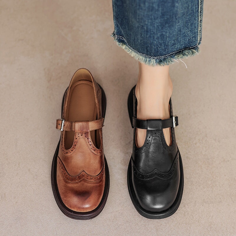 Natalie | Oxford-Inspired Mary Jane Flats