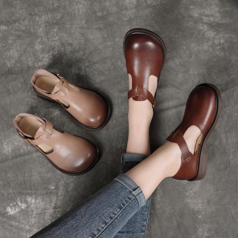 Callie | Retro T-Bar Flats