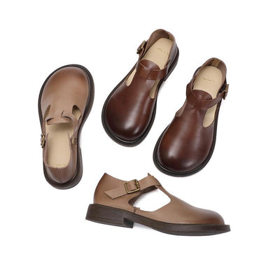Callie | Retro T-Bar Flats