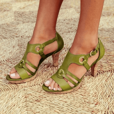 Lindsay | Chic Buckle Heel Sandal