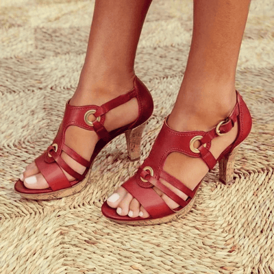 Lindsay | Chic Buckle Heel Sandal