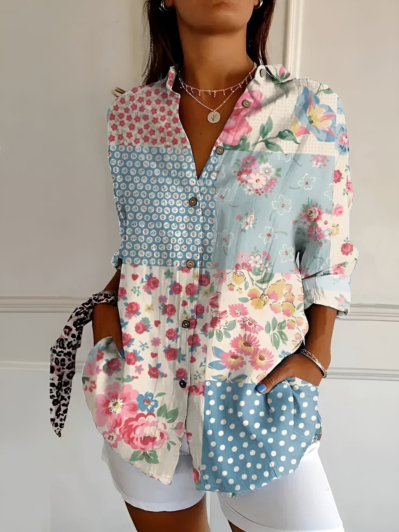 Cara | Botanical Print Blouse
