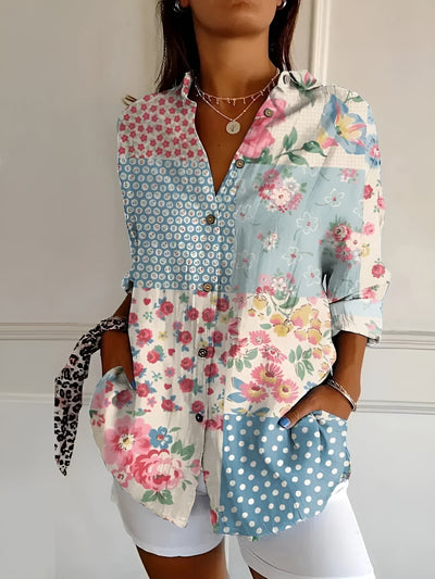Cara | Botanical Print Blouse