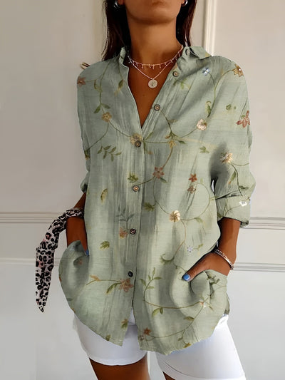 Cara | Botanical Print Blouse