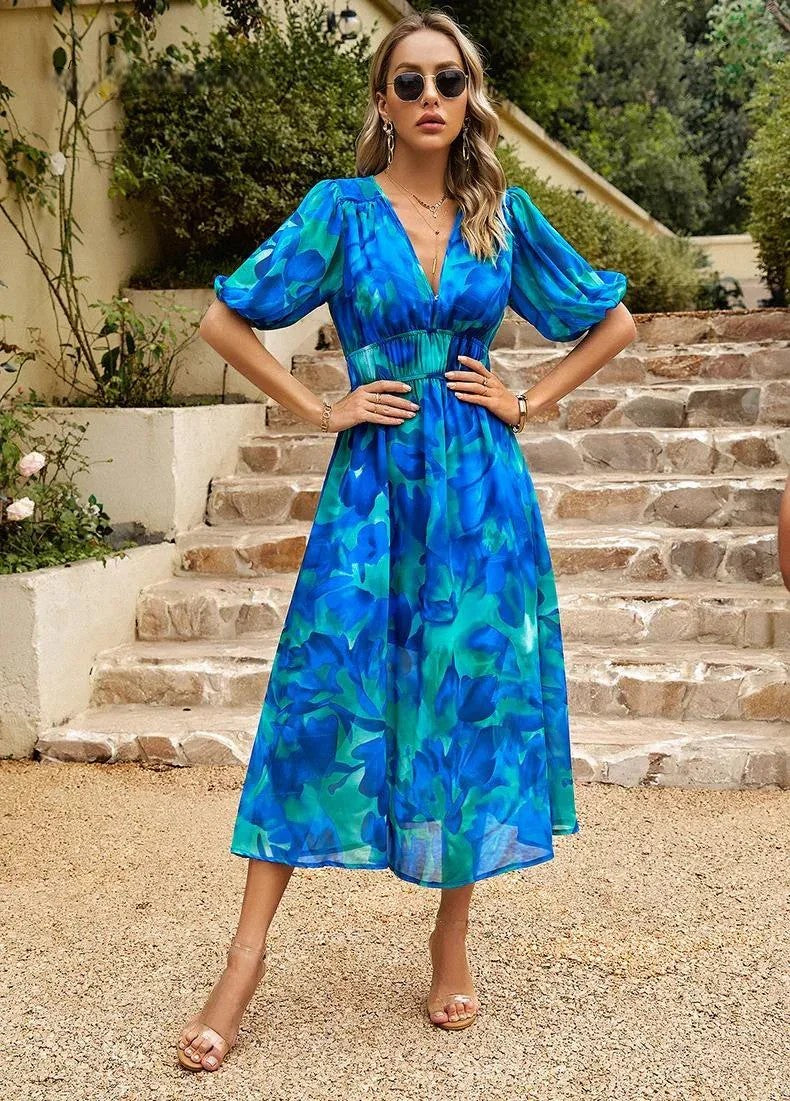 Emerald | Vibrant Floral Dress